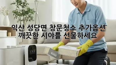 익산 성당면 창문청소 추가옵션: 깨끗한 시야를 선물하세요!