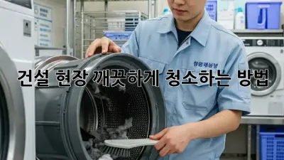 건설 현장, 깨끗하게 청소하는 방법!